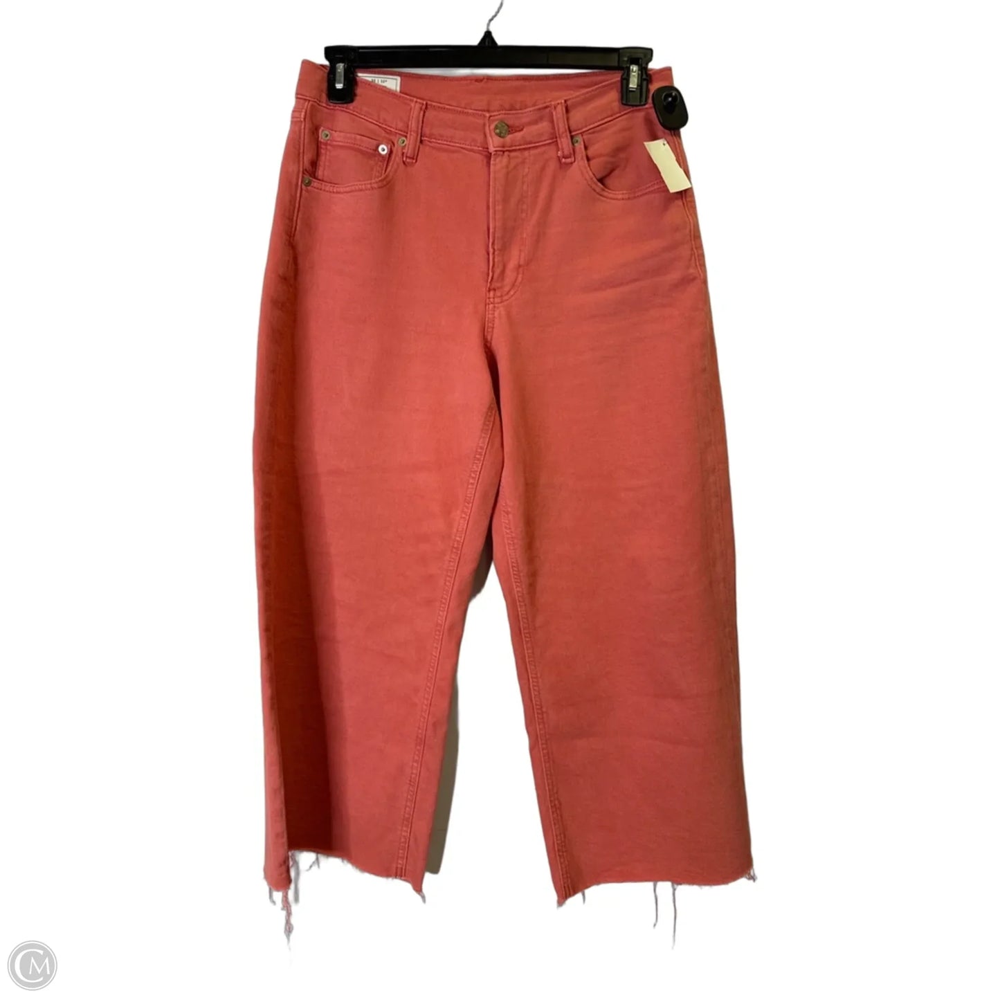 Jeans Wide Leg By Gap In Red Denim, Size: 10 PETITE