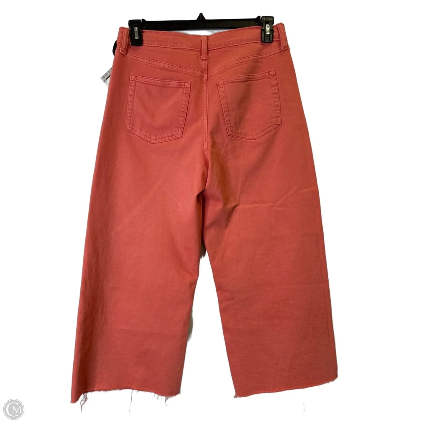 Jeans Wide Leg By Gap In Red Denim, Size: 10 PETITE
