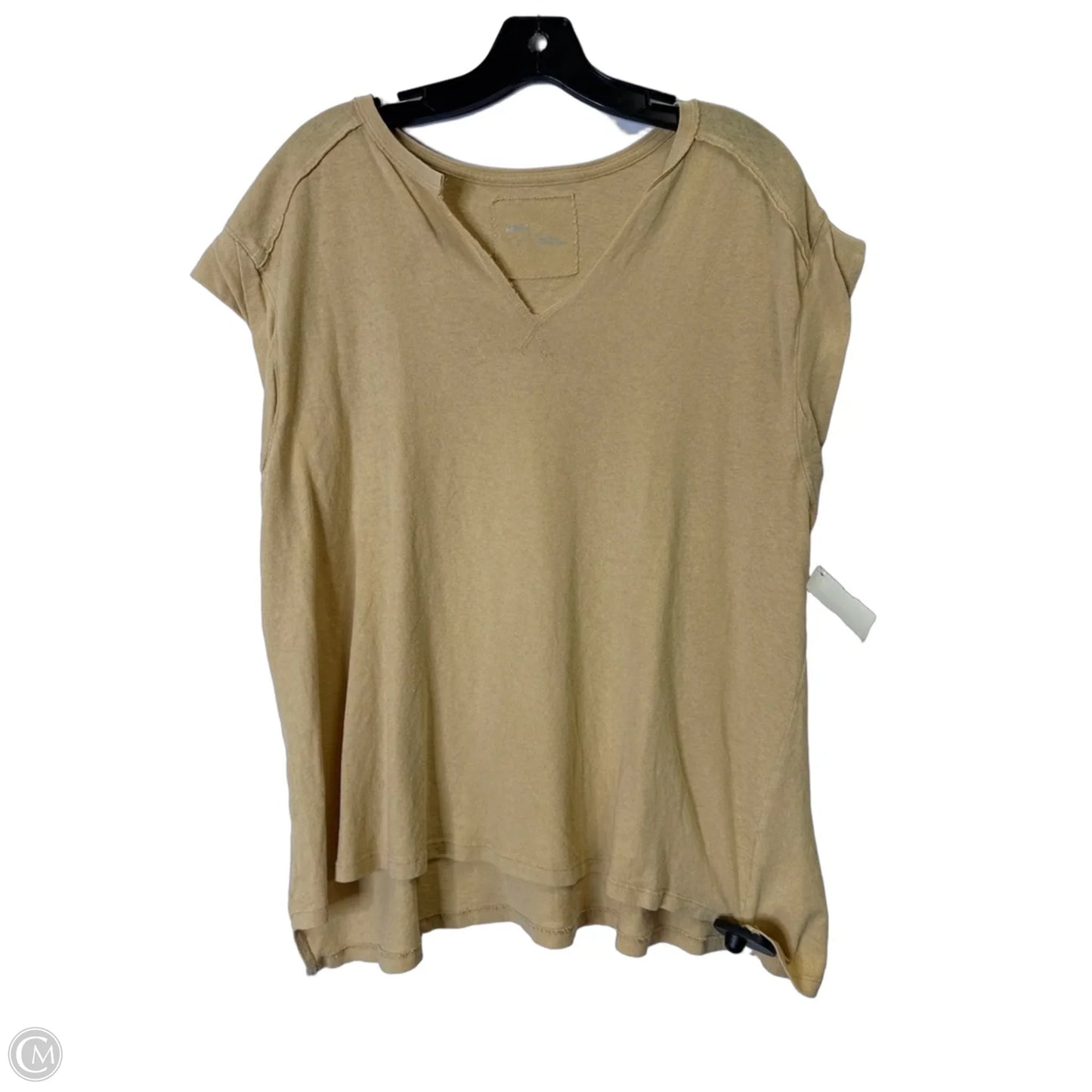 Top Short Sleeve By Aerie In Tan, Size: S