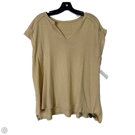 Top Short Sleeve By Aerie In Tan, Size: S