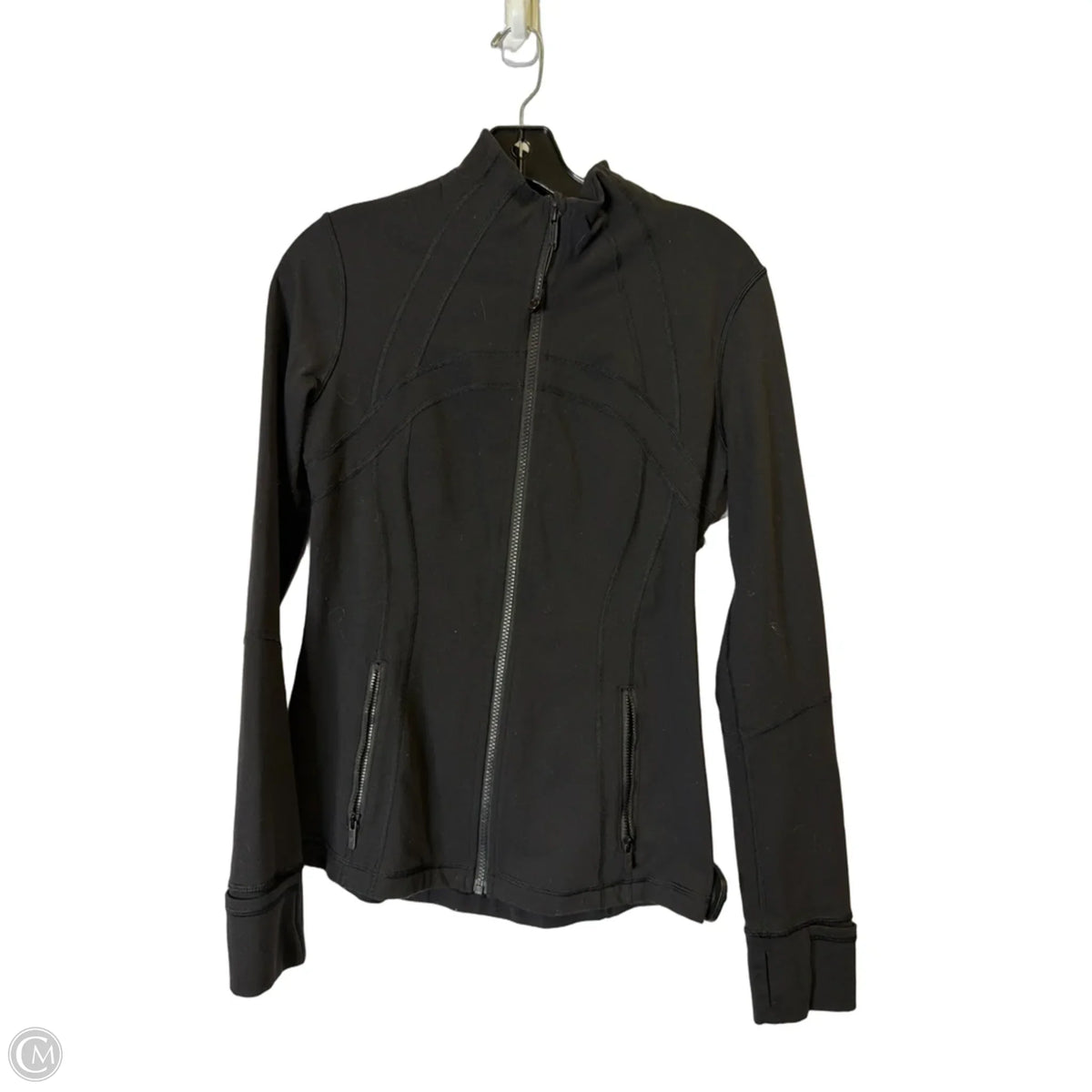 Athletic Jacket By Lululemon In Black, Size: 8