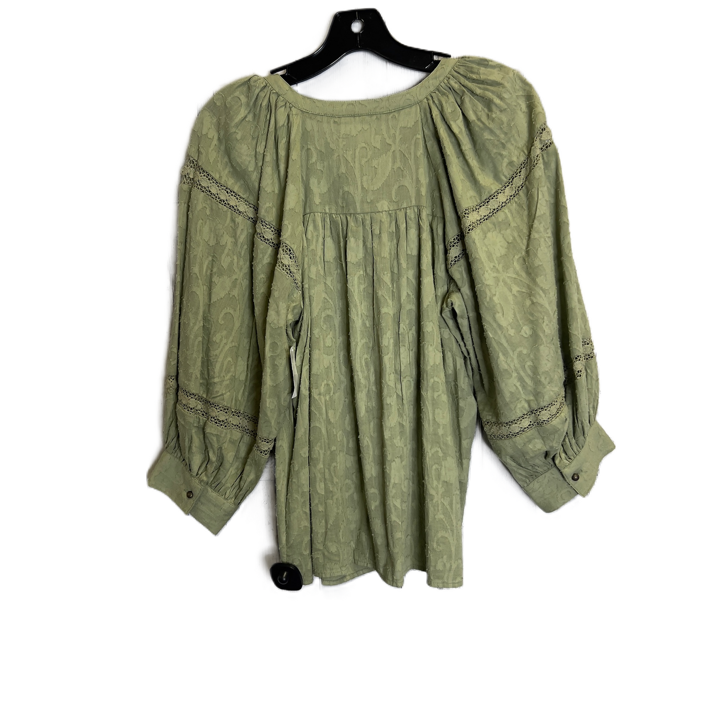 Top Long Sleeve By Anthropologie In Green, Size: M