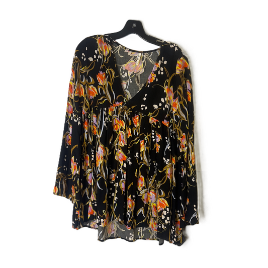 Black Top Long Sleeve By Free People, Size: Xs