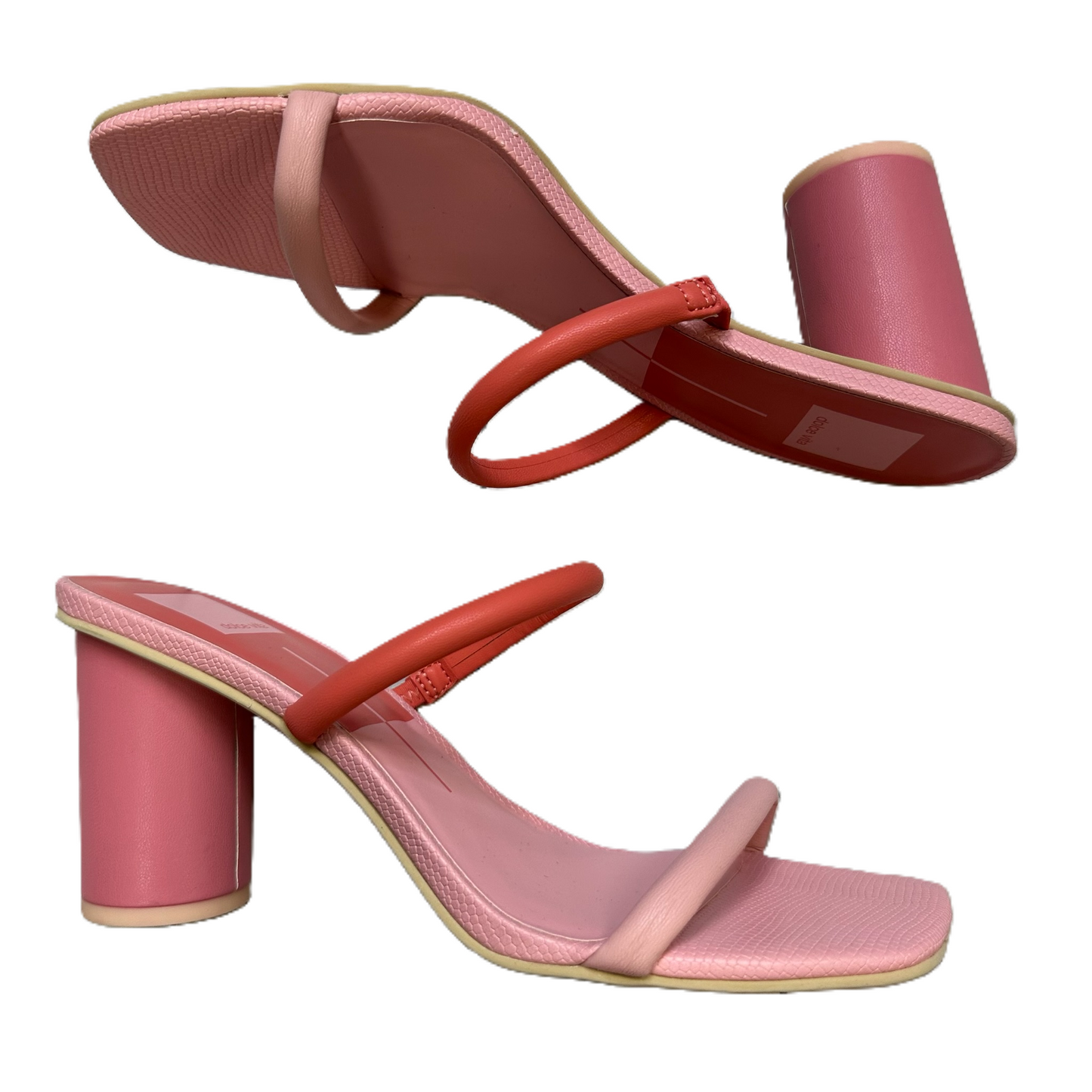 Pink Sandals Heels Block By Dolce Vita, Size: 8.5