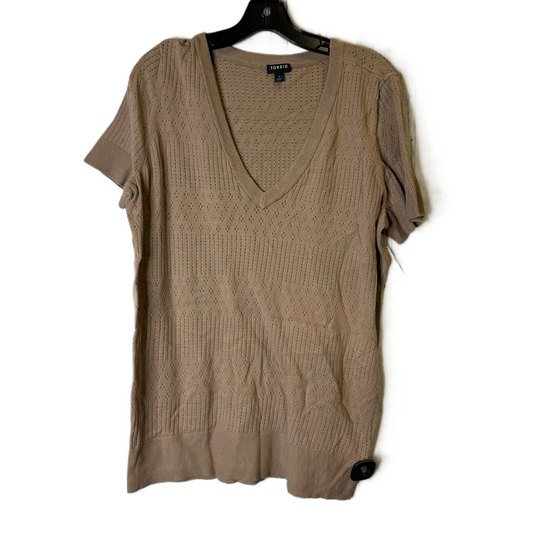 Sweater Short Sleeve By Torrid In Brown, Size: 1x