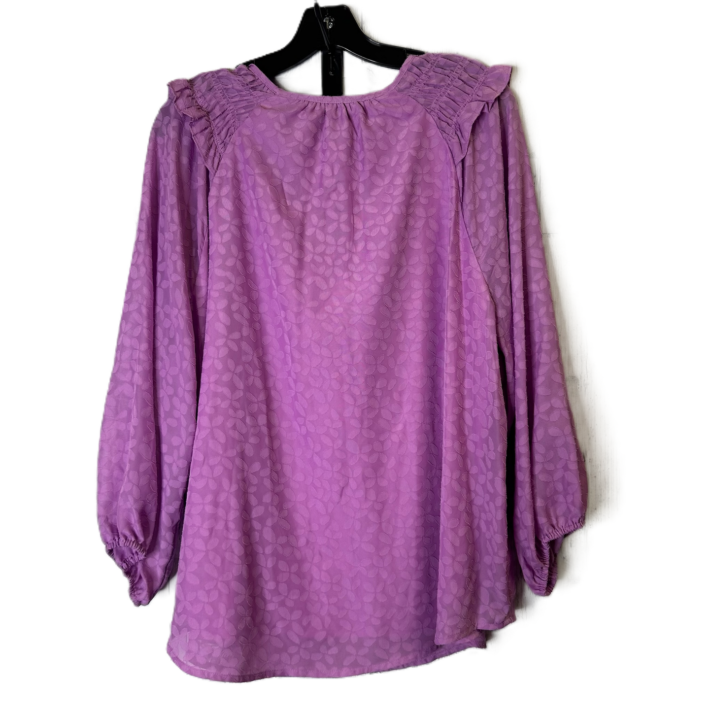 Purple Top Long Sleeve By Simply Vera, Size: Xxl