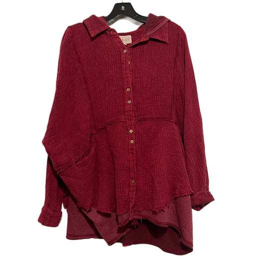 Top Long Sleeve By Oli & Hali In Red, Size: S