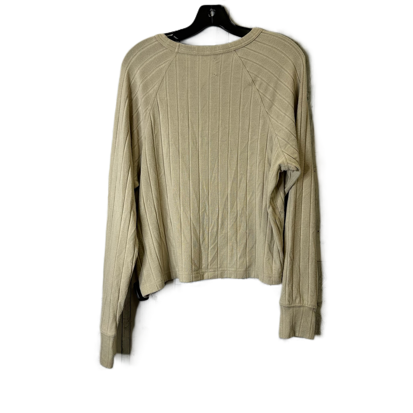 Top Long Sleeve Basic By Aerie In Tan, Size: M