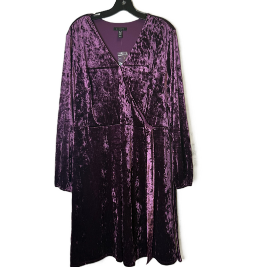 Dress Party Short By H For Halston In Purple, Size: 1x