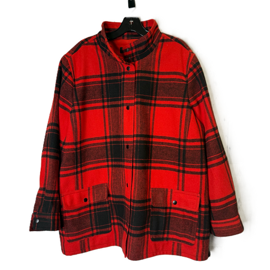 Coat Other By Talbots In Red, Size: 3x