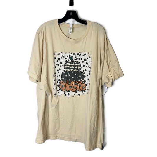 Top Short Sleeve By Canvasback In Tan, Size: 3x