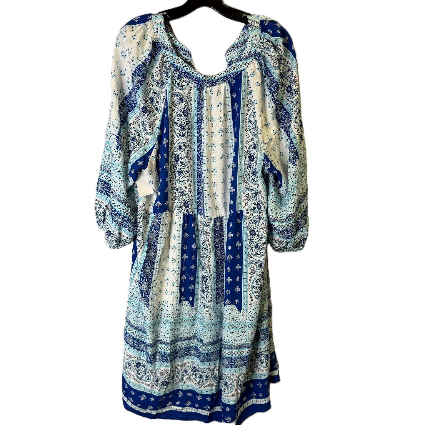 Dress Casual Midi By Mlle Gabrielle In Blue, Size: 3x