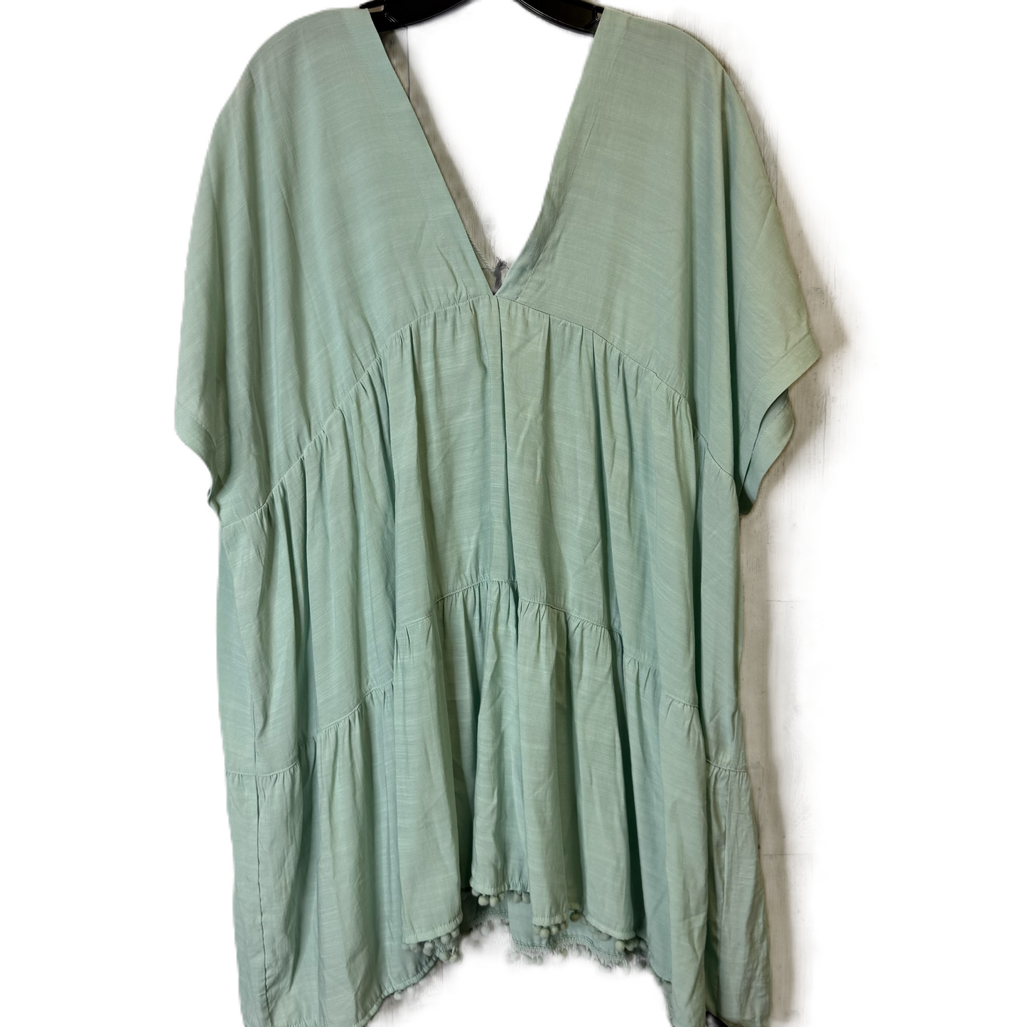 Top Short Sleeve By Cotton Bleu In Green, Size: 3x