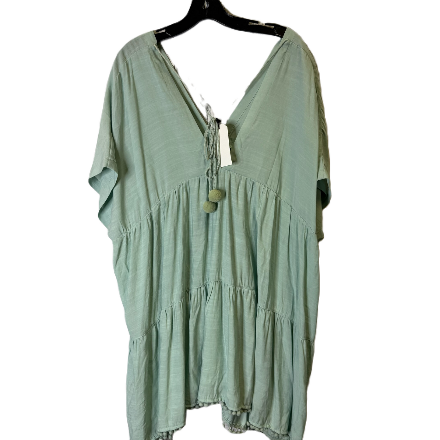 Top Short Sleeve By Cotton Bleu In Green, Size: 3x