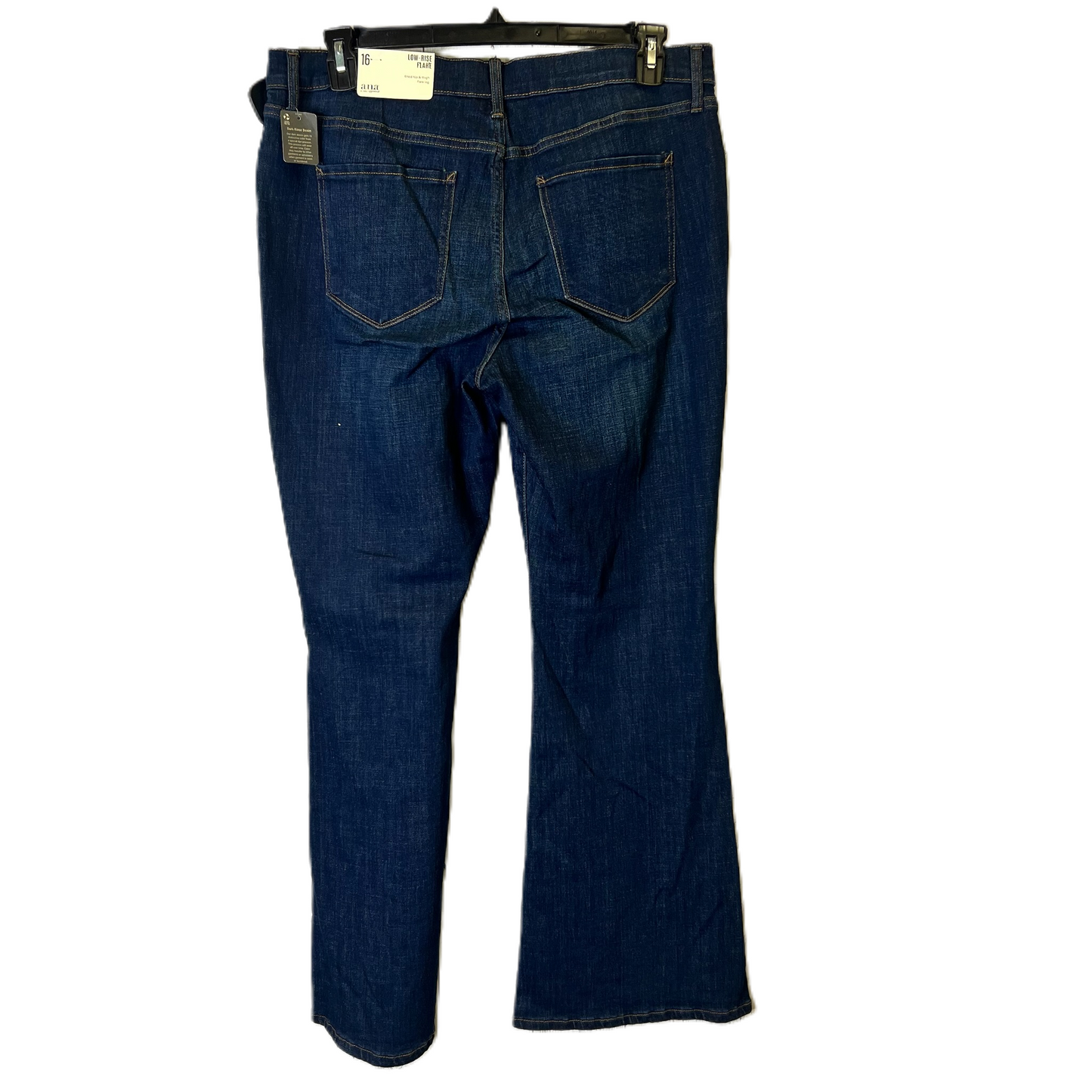 Jeans Flared By Ana In Blue Denim, Size: 16