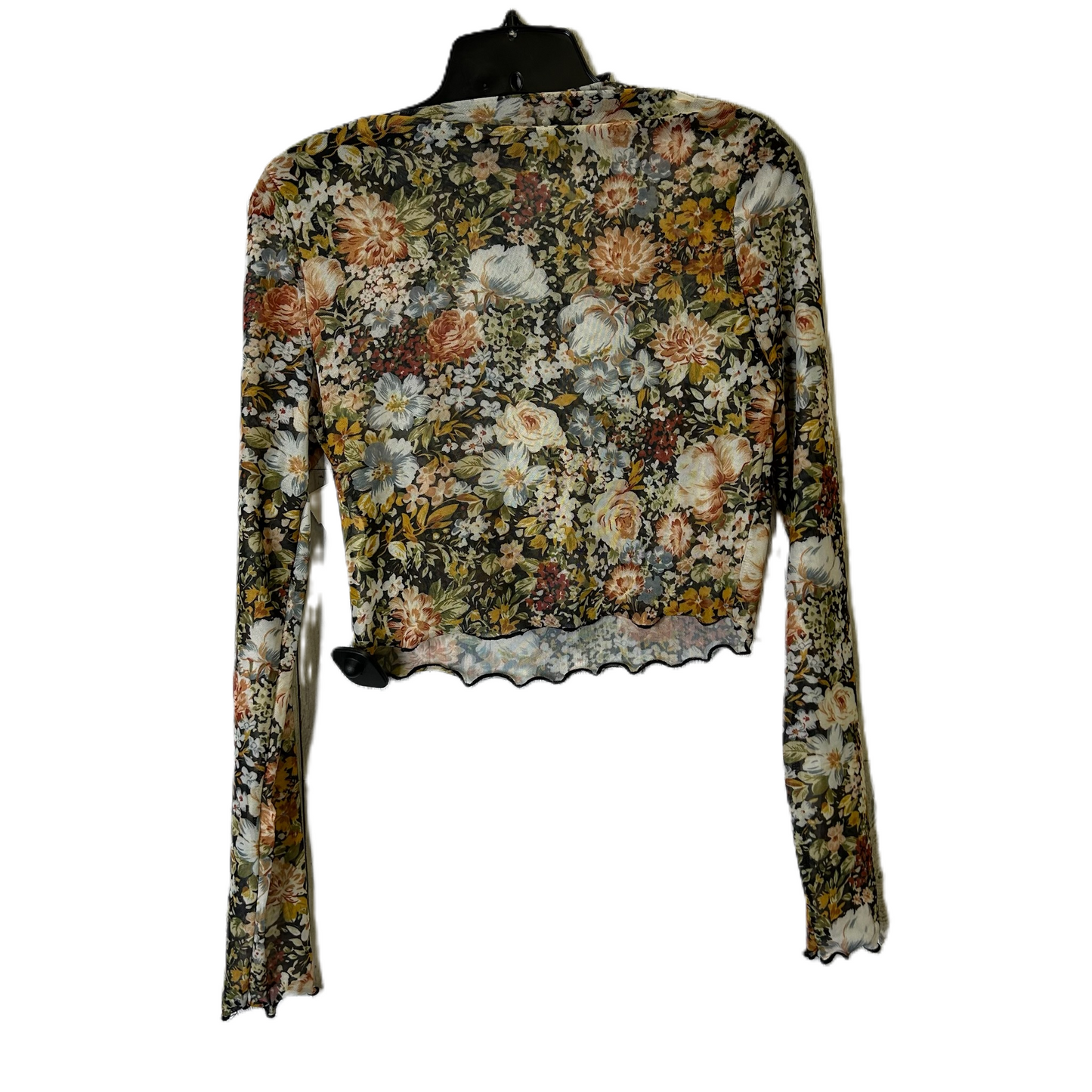 Top Long Sleeve By Shein In Floral Print, Size: M