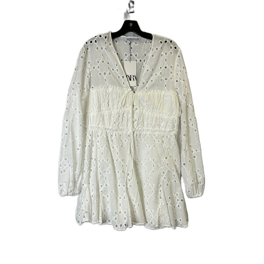 Top Long Sleeve By Zara In White, Size: Xxl