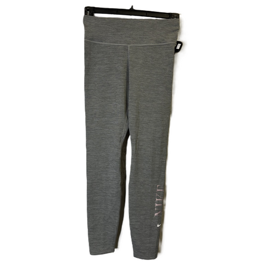 Athletic Leggings By Nike Apparel In Grey, Size: S