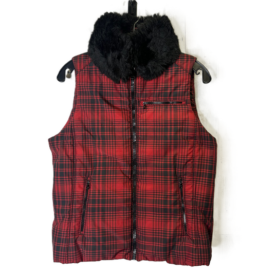 Vest Puffer & Quilted By Lauren By Ralph Lauren In Red, Size: M