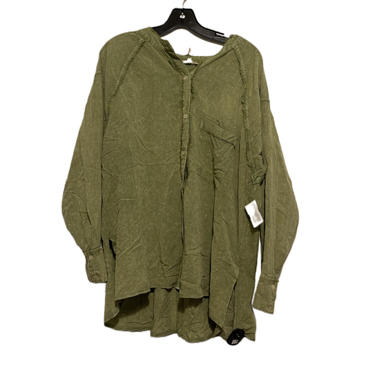 Top Long Sleeve By Easel In Green, Size: M