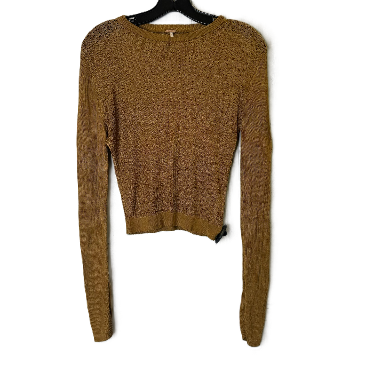 Top Long Sleeve By Free People In Gold, Size: S