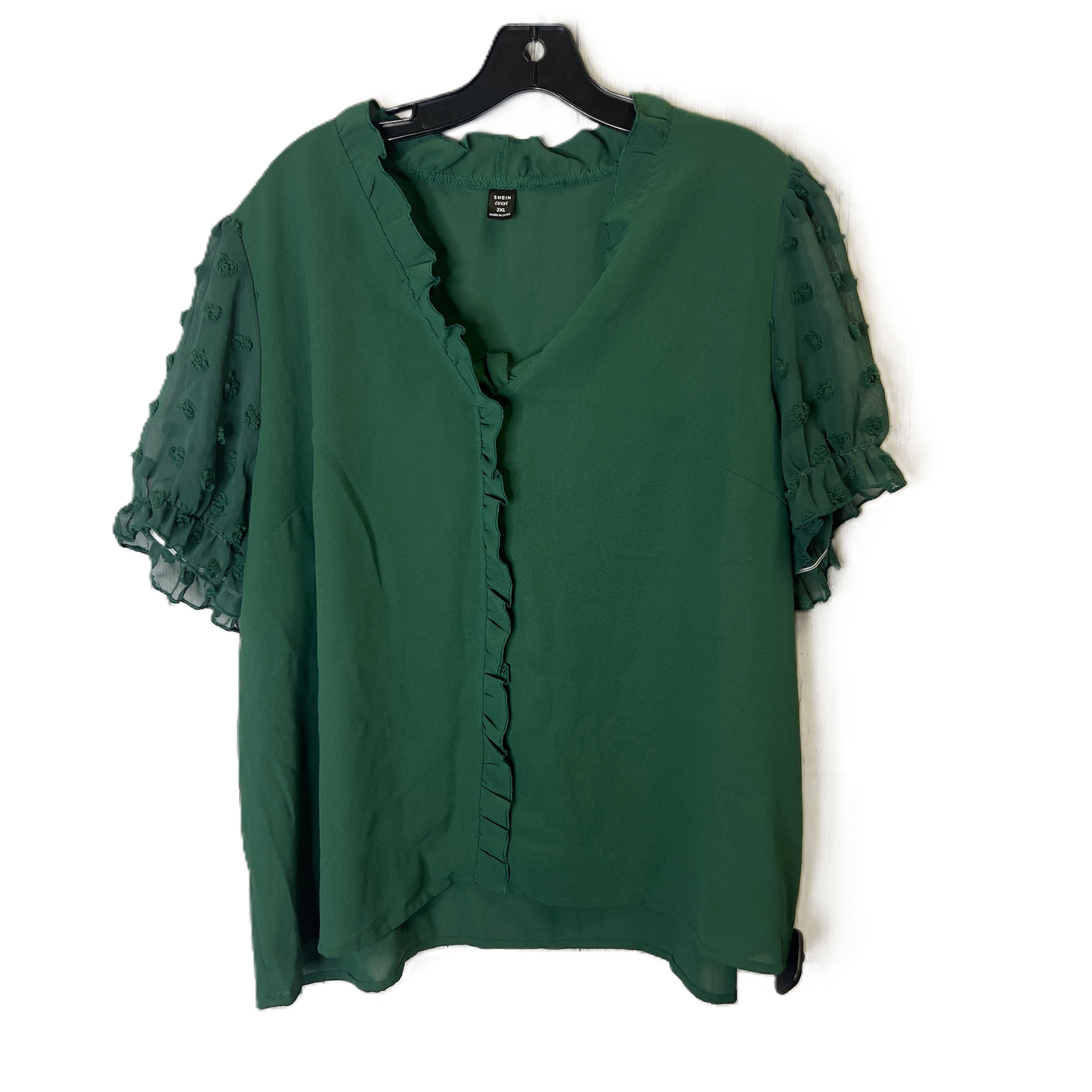 Top Short Sleeve By Shein In Green, Size: 2x