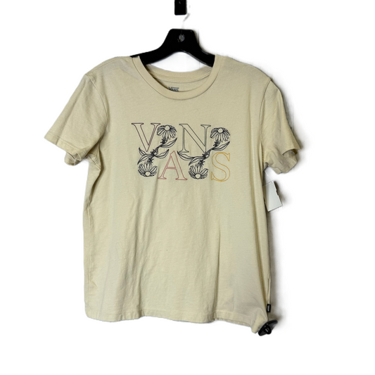 Top Short Sleeve By Vans In Cream, Size: M