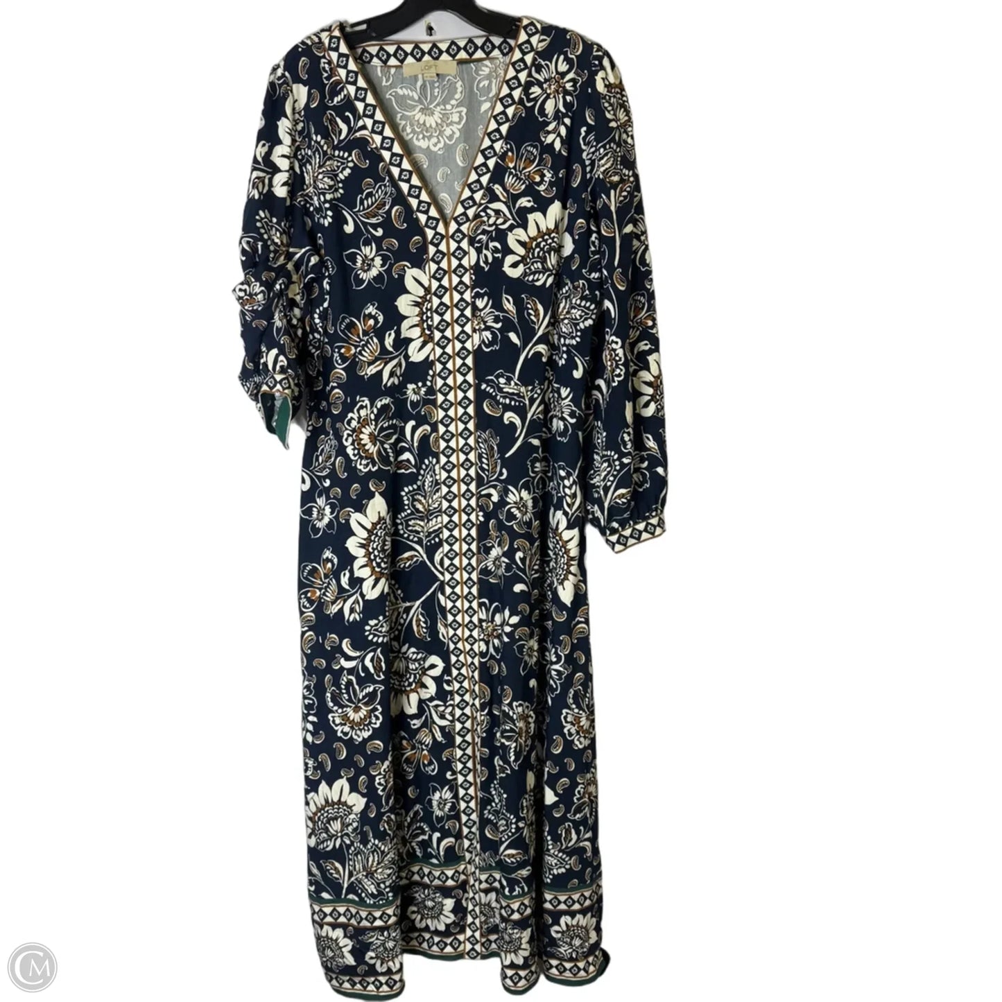 Dress Casual Maxi By Loft In Blue, Size: 14
