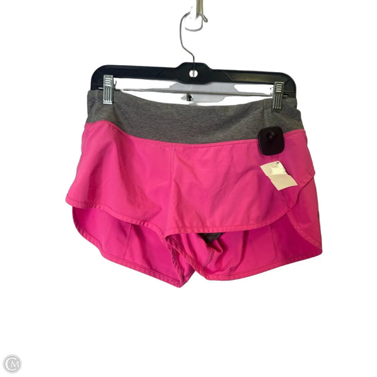 Athletic Shorts By Lululemon In Pink, Size: 6