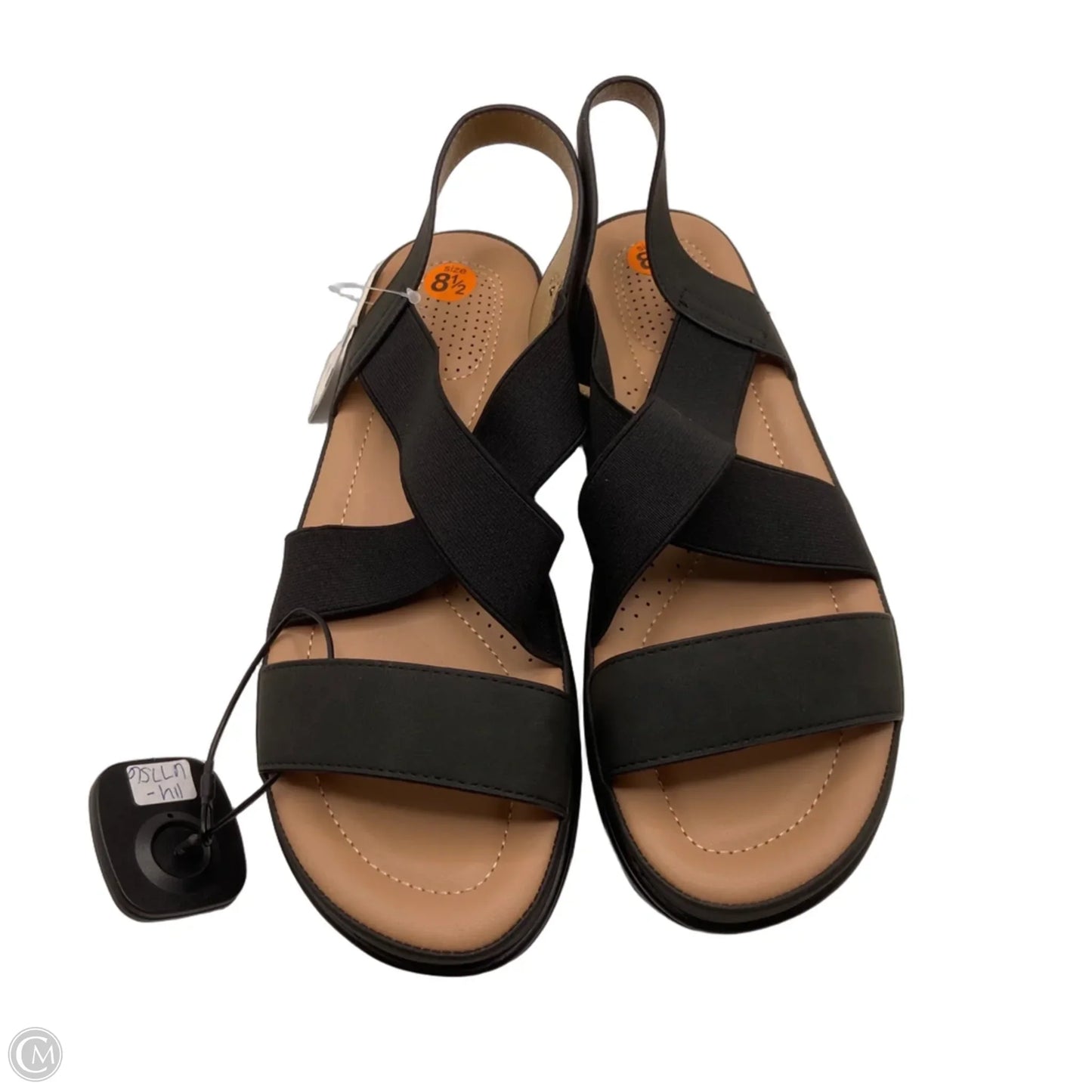 Sandals Flats By Clothes Mentor In Black, Size: 8.5