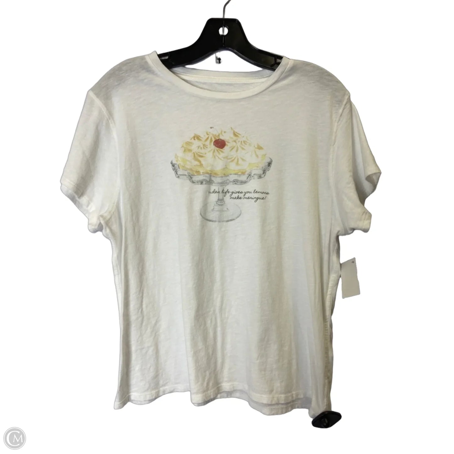 Top Short Sleeve By Aerie In White, Size: L