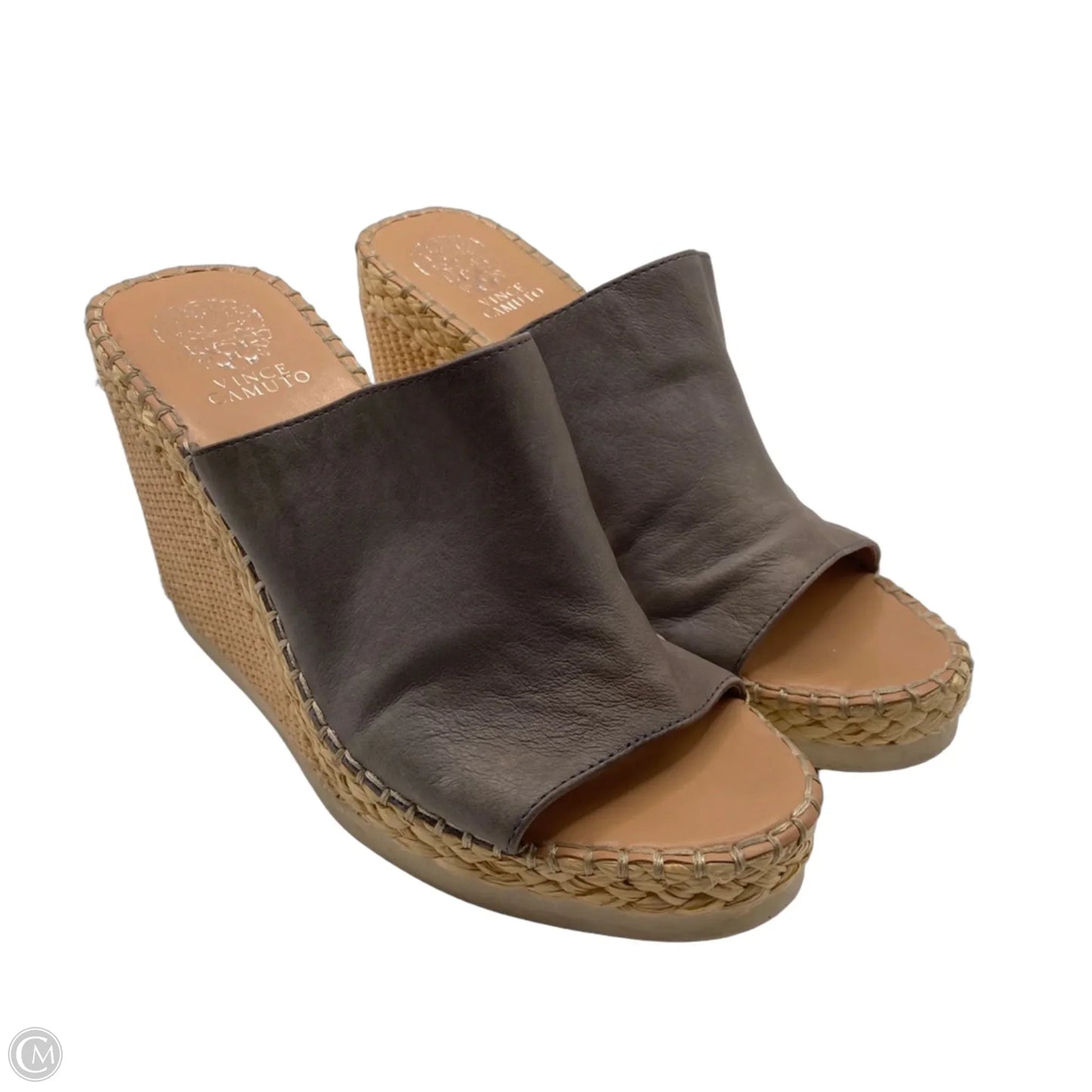 Sandals Heels Wedge By Vince Camuto In Grey, Size: 10