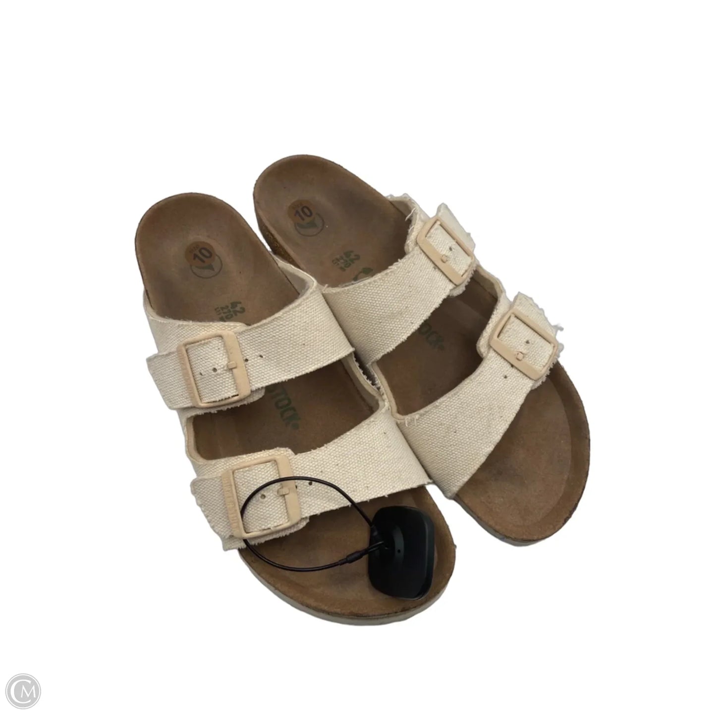 Sandals Flats By Birkenstock In Cream, Size: 10