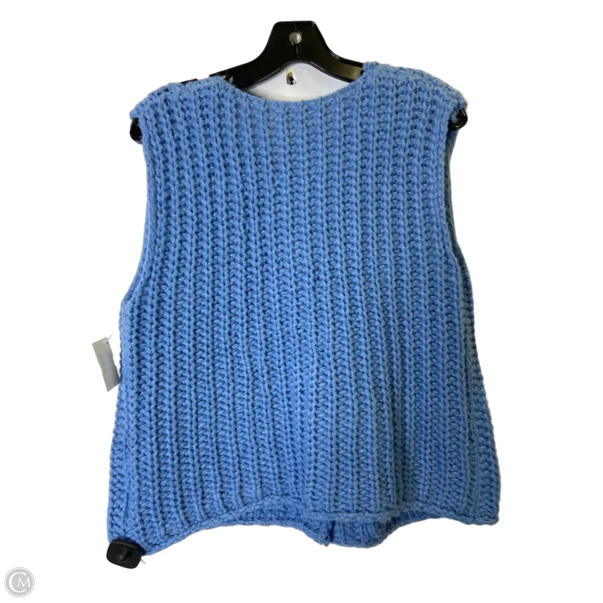 Vest Sweater By Clothes Mentor In Blue, Size: M