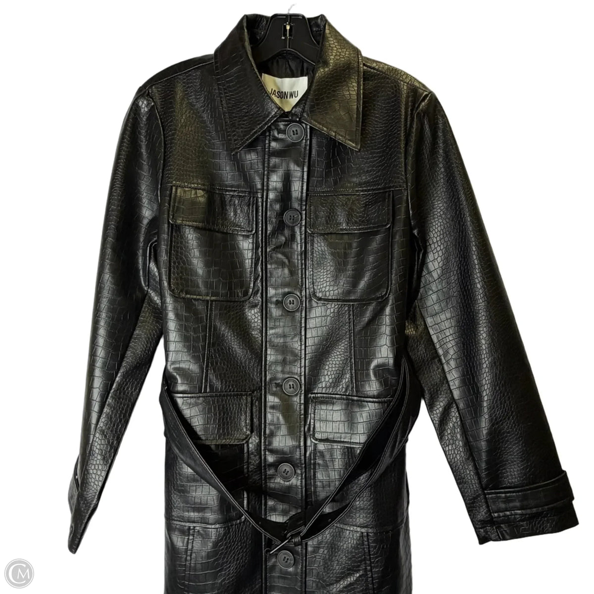 Coat Trench Coat By Cmc In Black, Size: S