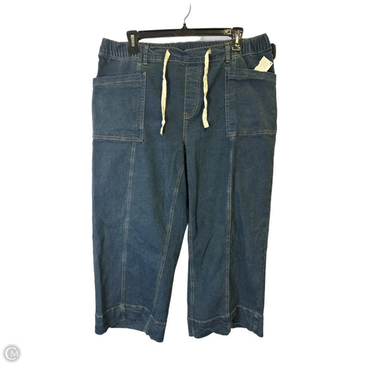 Jeans Wide Leg By Bloomchic In Blue Denim, Size: 18