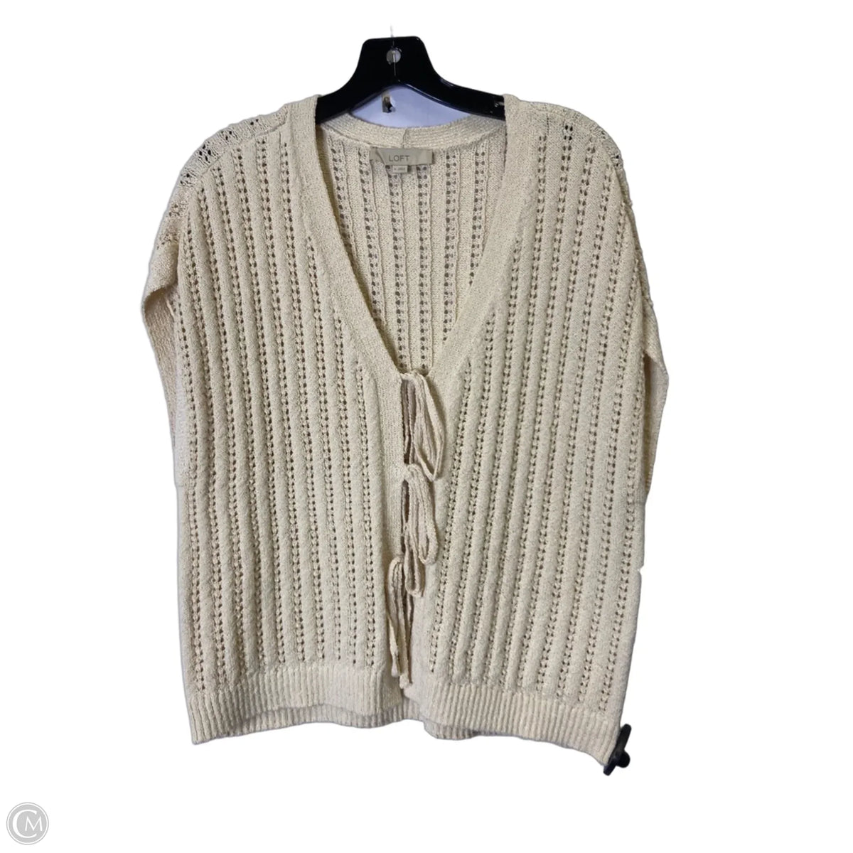 Vest Sweater By Loft In Cream, Size: M