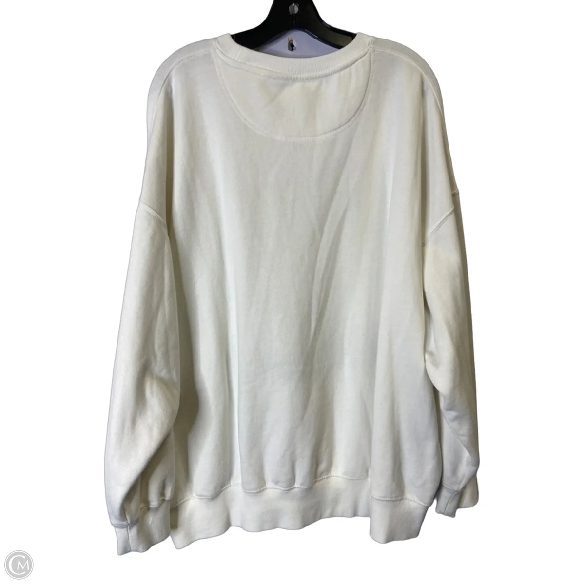 Sweatshirt Crewneck By Clothes Mentor In White, Size: Large