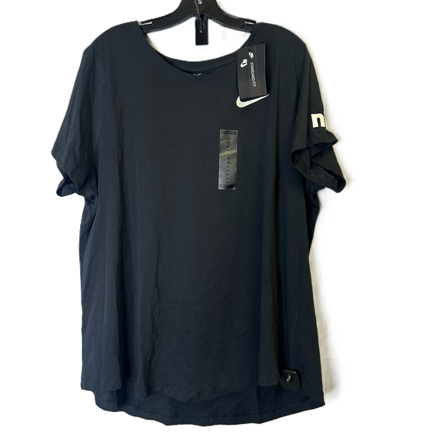 Black Athletic Top Short Sleeve By Nike, Size: 2x