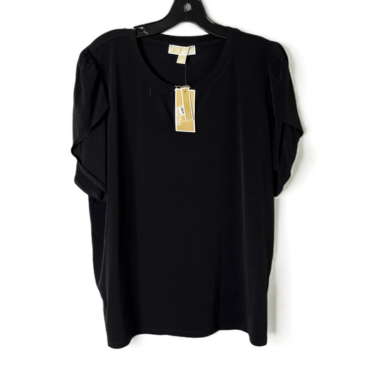 Top Short Sleeve By Michael by Michael Kors In Black, Size: Xl