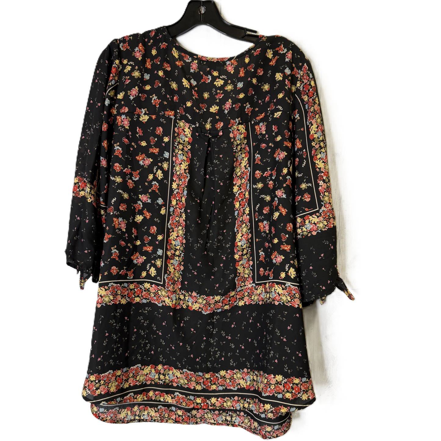 Top Long Sleeve By Roz And Ali In Black, Size: 1x