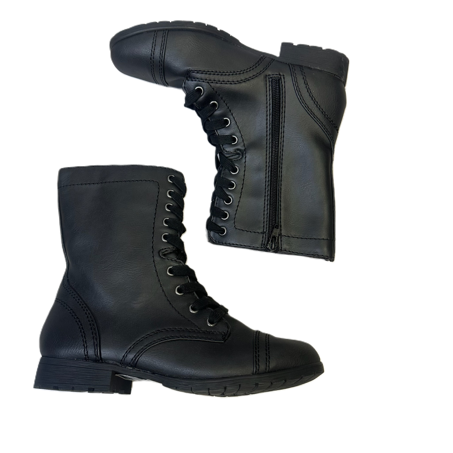 Boots Combat By Time And Tru In Black, Size: 6.5