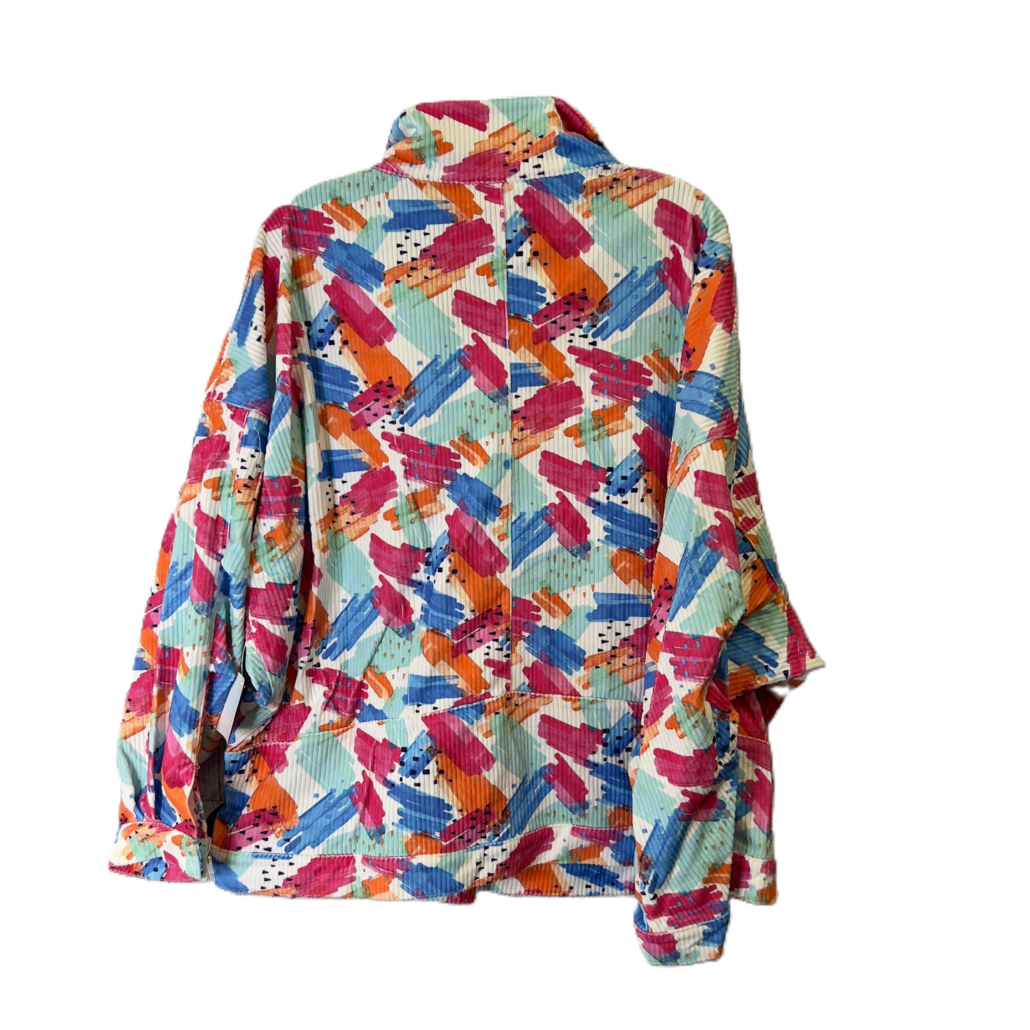 Jacket Shirt By Emily Wonder In Multi-colored, Size: 1x