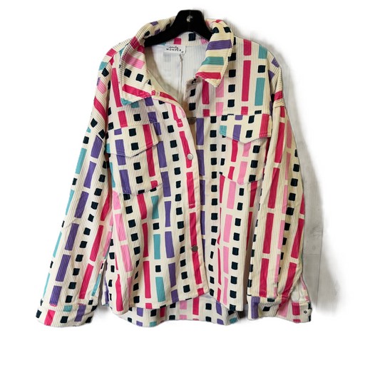 Jacket Shirt By Emily Wonder In Multi-colored, Size: 1x