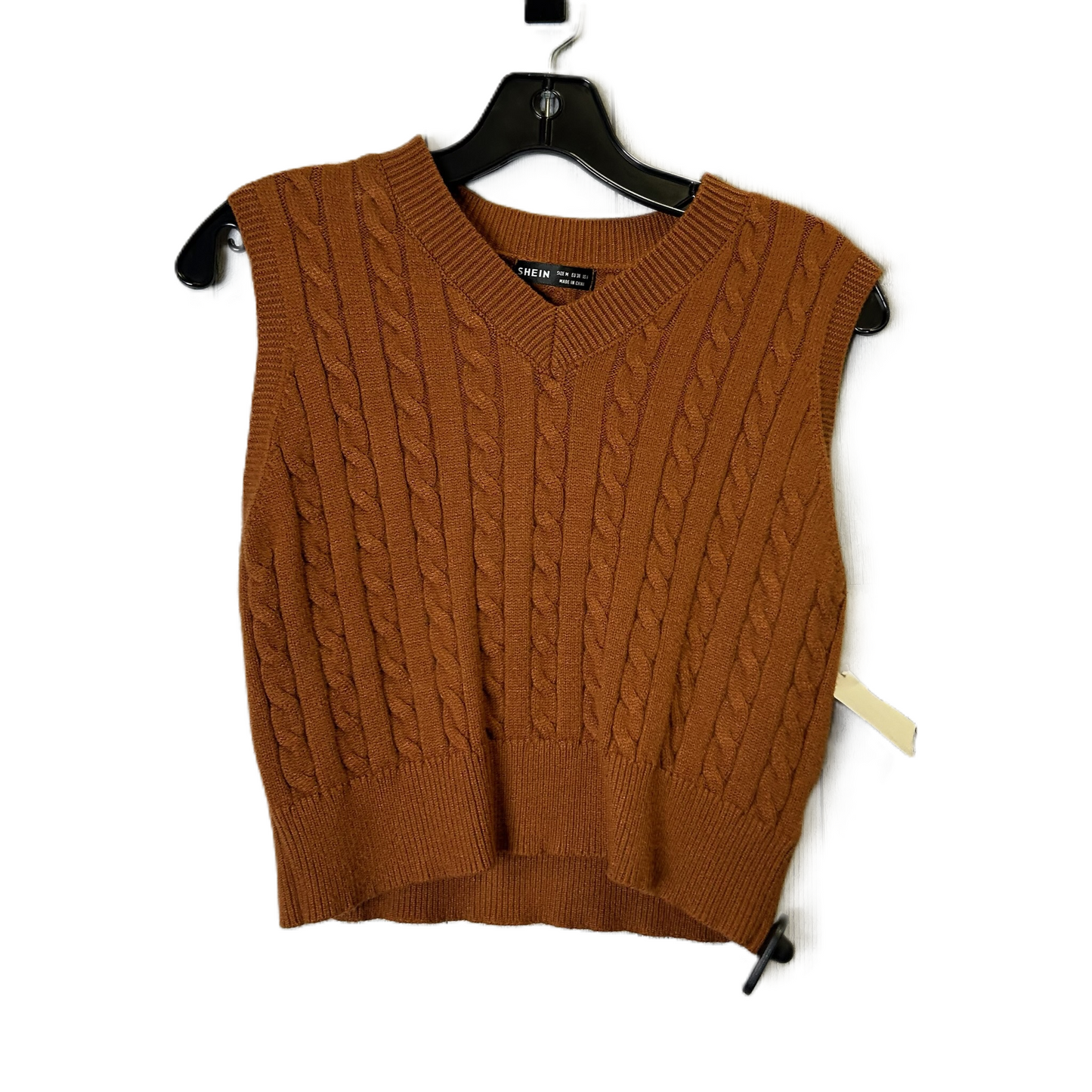 Vest Sweater By Shein In Brown, Size: M