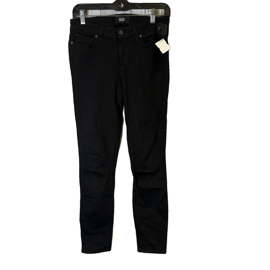 Jeans Skinny By Paige In Black Denim, Size: 4