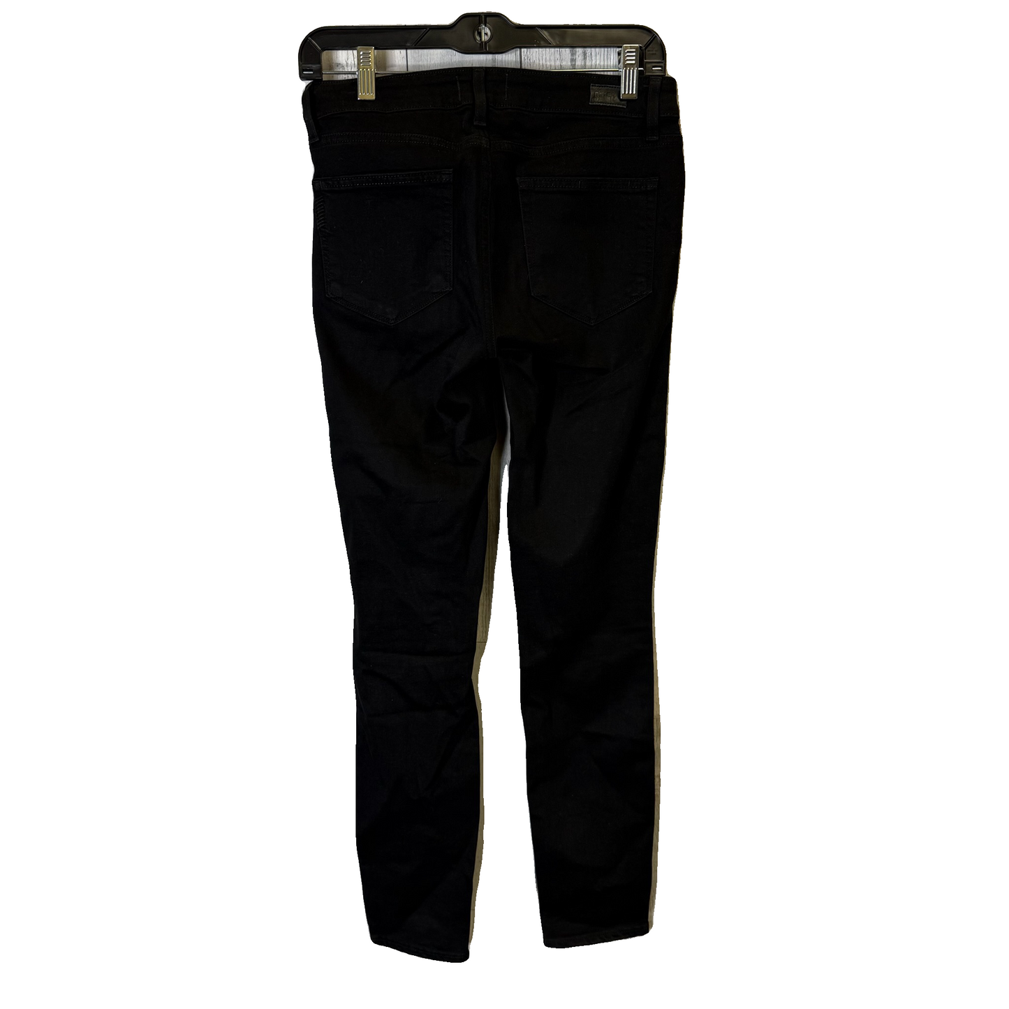 Jeans Skinny By Paige In Black Denim, Size: 4