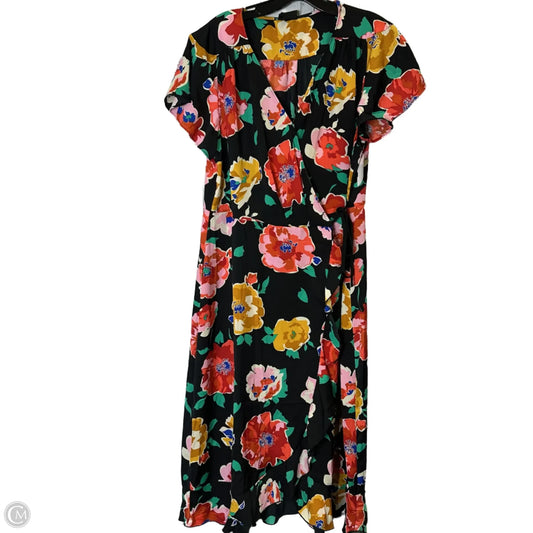 Dress Casual Midi By Who What Wear In Floral Print, Size: L