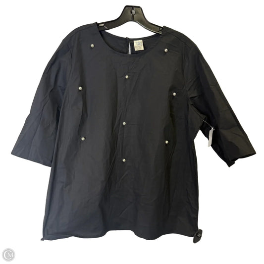 Top Long Sleeve By Time And Tru In Black, Size: Xl