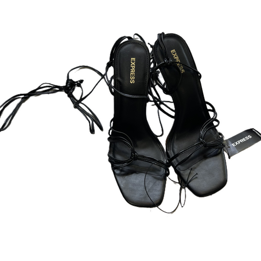 Black Sandals Heels Stiletto By Express, Size: 10